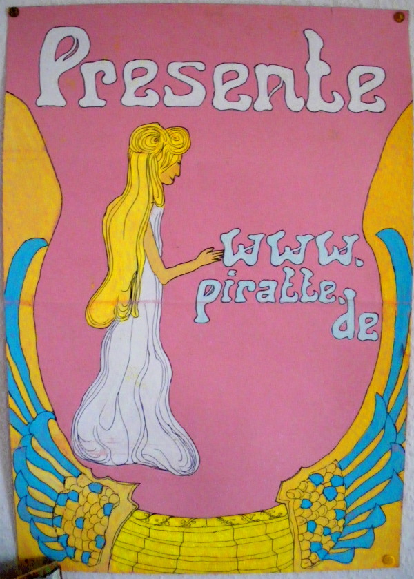 Handgemaltes Jugendstil-Werbeplakat