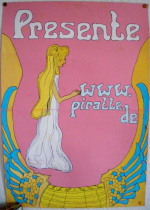 Handgemaltes Jugendstil-Werbeplakat